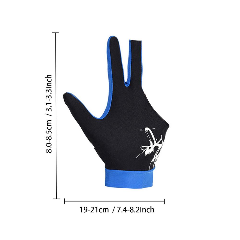 Billiards Gloves Sports Gloves Elastic Ultra Silky Thin Breathable Anti Slip 3 Open Finger Billiards Splicing Process Gloves