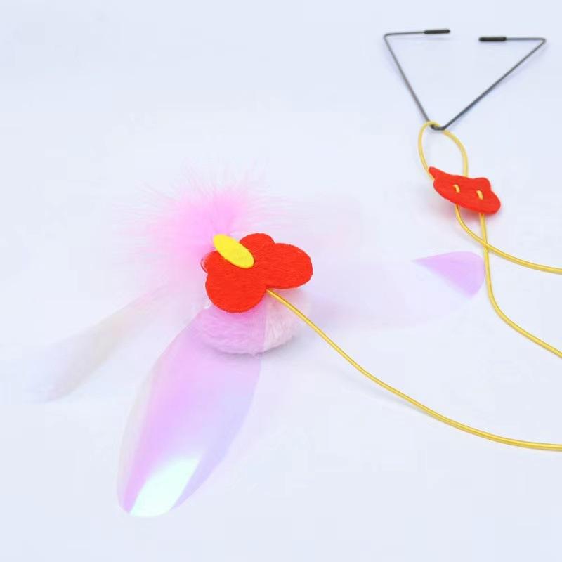 New Cat Funny Stick Toy Hanging Door Pet Cat Felt Toy Retractable Cat Mint Hanging Cat Funny Toy