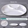 Oval Melamine 3-Compartment Deep Serving Tray