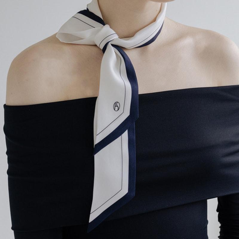 HAS HTY001 Two tone edge silk scarf