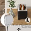 Credenza Mobile Contenitore Armadietto da Cucina Stile Rustico 2 Cassetti e 2 Ante Ripiani Regolabili in Altezza Bianco