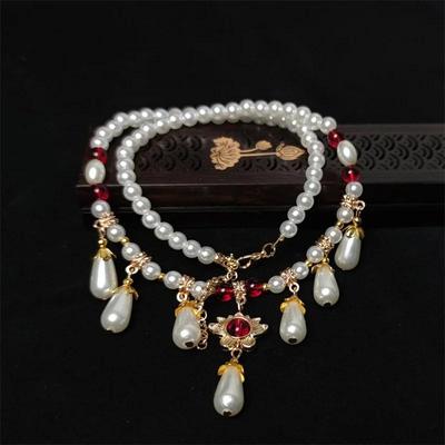 Bohem Kadınlar için Gözyaşı Şeklinde Taklit İnciler Kolye Hip Hop İnci Zincir Choker Kolye Takı Hediyeleri