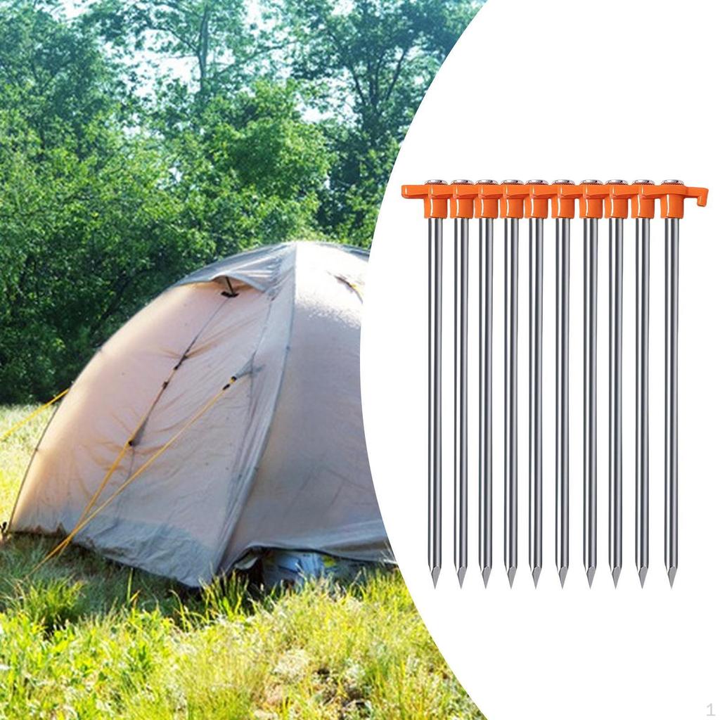 10er-Pack Erdnägel für Zelte, Metall-Überdachungsanker, Zoll-Installation für den Außenbereich
