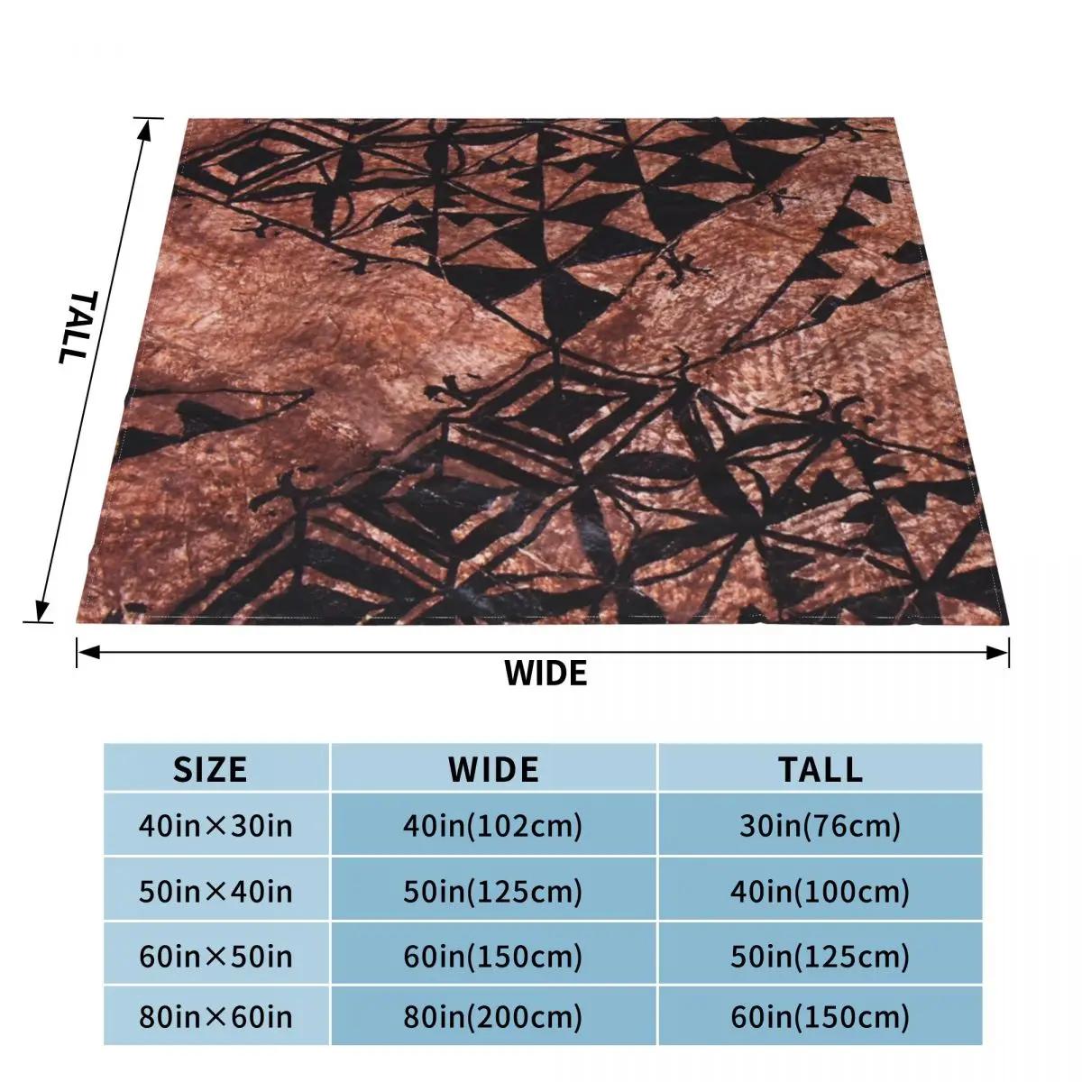 Tongan Tapa Design Throw Blanket Luxury Thicken Decorative Sofa Extra Large Throw Stuffeds Blankets 100X150CM