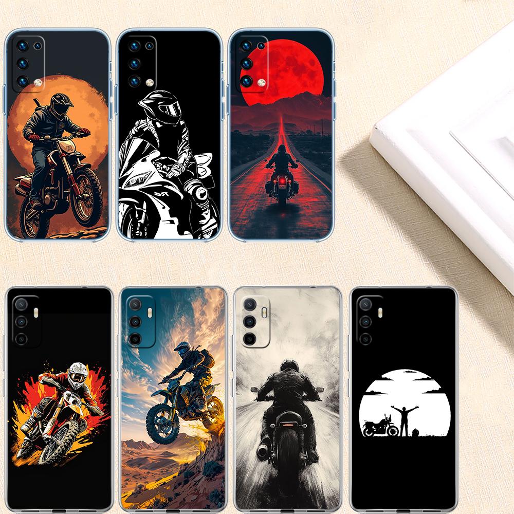 UP38 Motorcycle Racing Transparent Phone Case for Motorola Moto Edge 20 30 40 50 S30 Fusion Ultra Pro Neo Lite + G200 G23