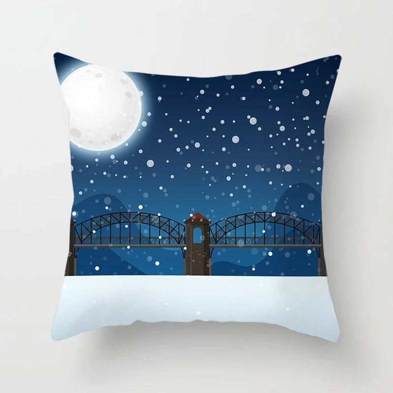 Świąteczne poszewki na poduszki z nadrukiem Świąteczne poszewki na poduszki dekoracyjne do domu Poszewki na poduszki świąteczne