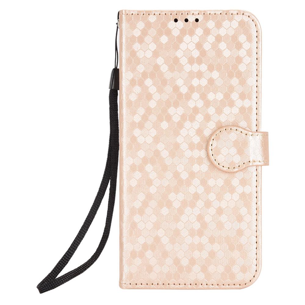 For TCL 60 SE NxtPaper 5G Wallet Case Dot Pattern Imprint PU Leather Phone Cover with Wrist Strap