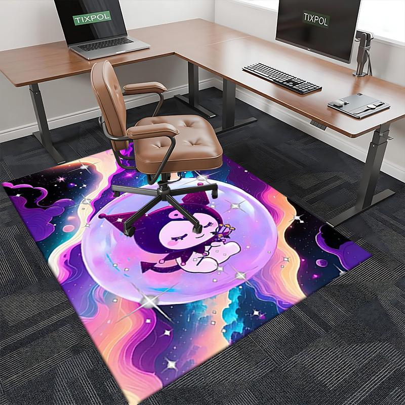 Anime Cartoon Design Chair Mat - Non-Slip Carpet for Office Chairs, Home Decor, Living Room, Bedroom, Game Room & Dormitory (Festival Gift).E096