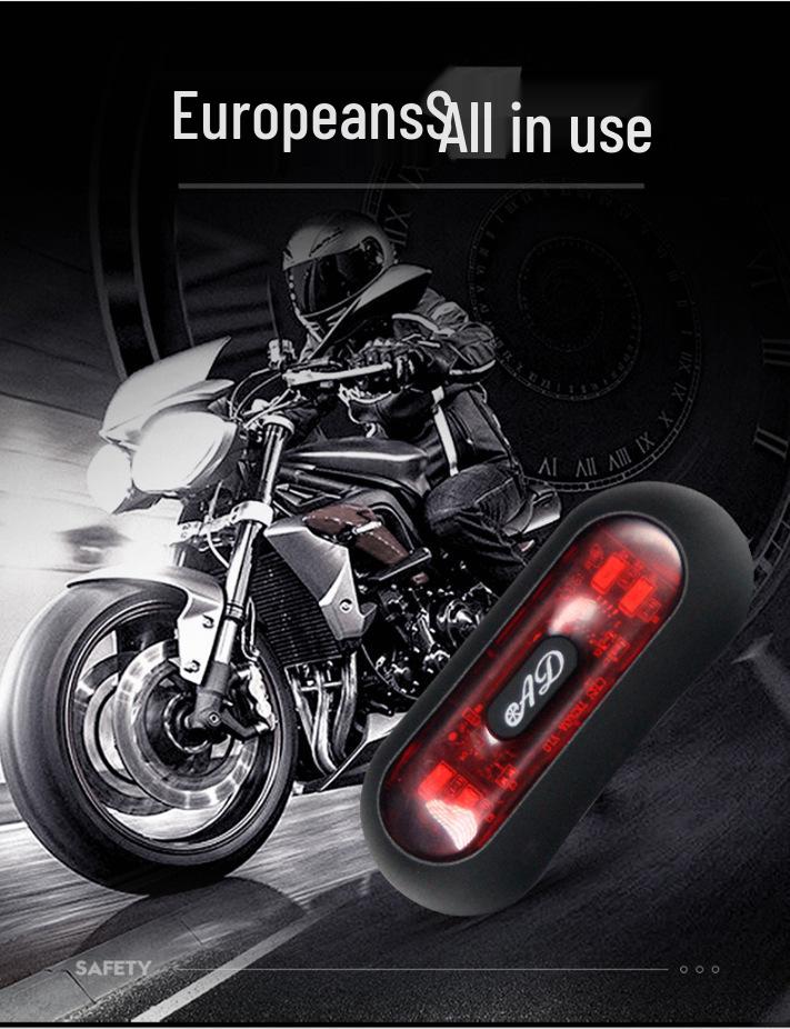Rechargeable Waterproof LED Helmet Light for Motorcycling and Cycling - Night Strobe Taillight