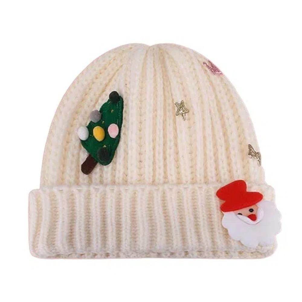 Soft Red Knitted Woolen Hat Plush Big Pullover Hat Fashion Christmas Plush Cap  Winter