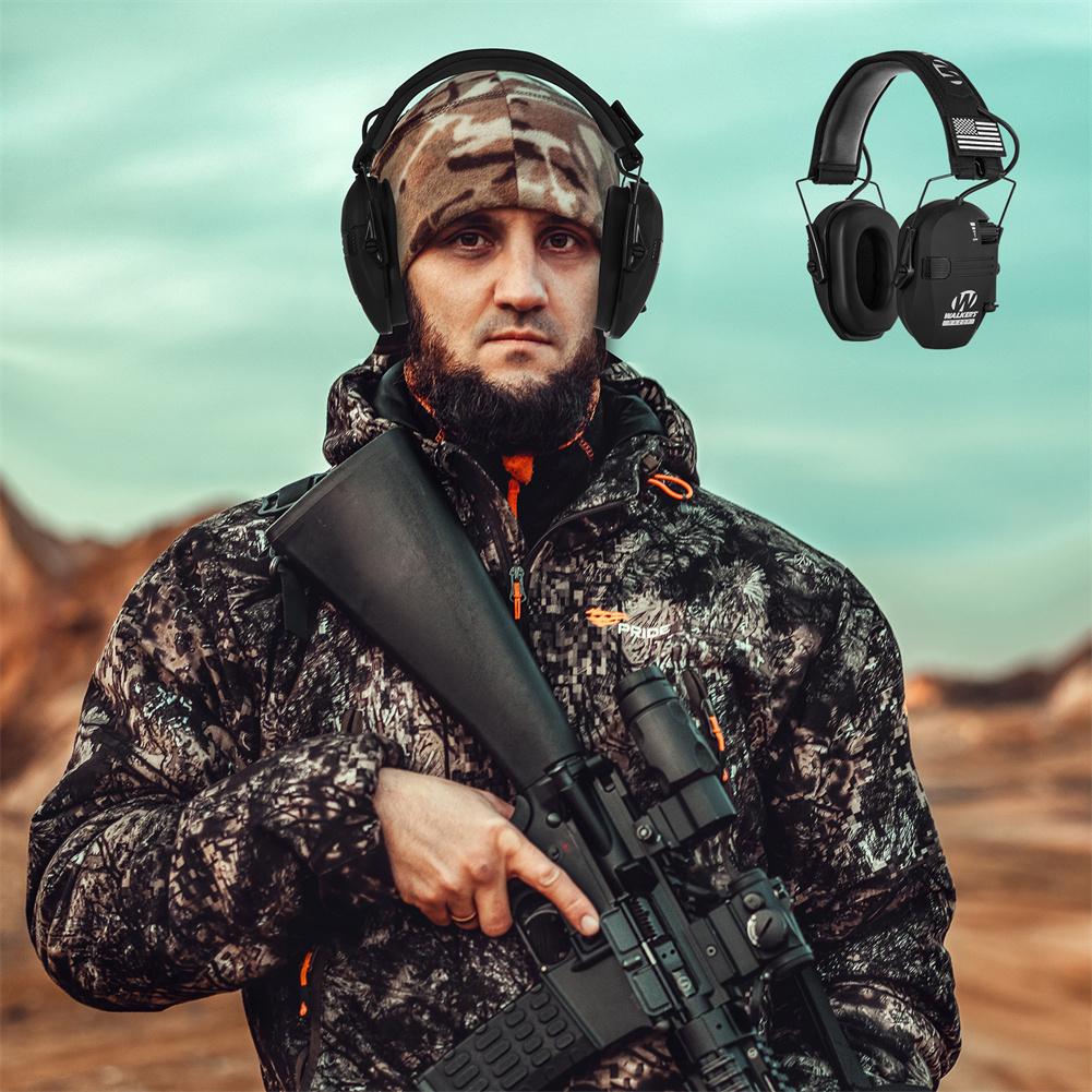 Tiro Protección Auditiva Seguridad Orejeras Reducción de Ruido Orejeras Electrónicas Protector Auditivo compatible Para Caza Nrr23db