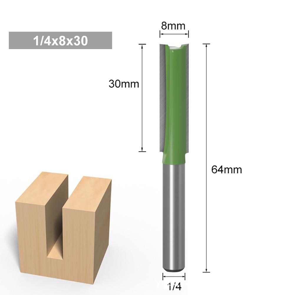 7Pcs 2Flute Clean Straight Bit Woodworking Tools Router Bit Set For Wood Tungsten Carbide Endmill Milling Cutter 1/4" 6mm Shank