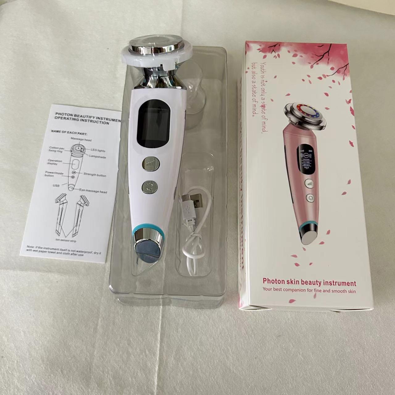 

Color Light Ion Eye and Face Vibration Massager for Skin Beautification English Packaging