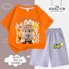 Children's LBB Fashion Casual Short-sleeved Shirt and Shorts Two-piece Set, Summer Loose Sportswear for Boys and Girls