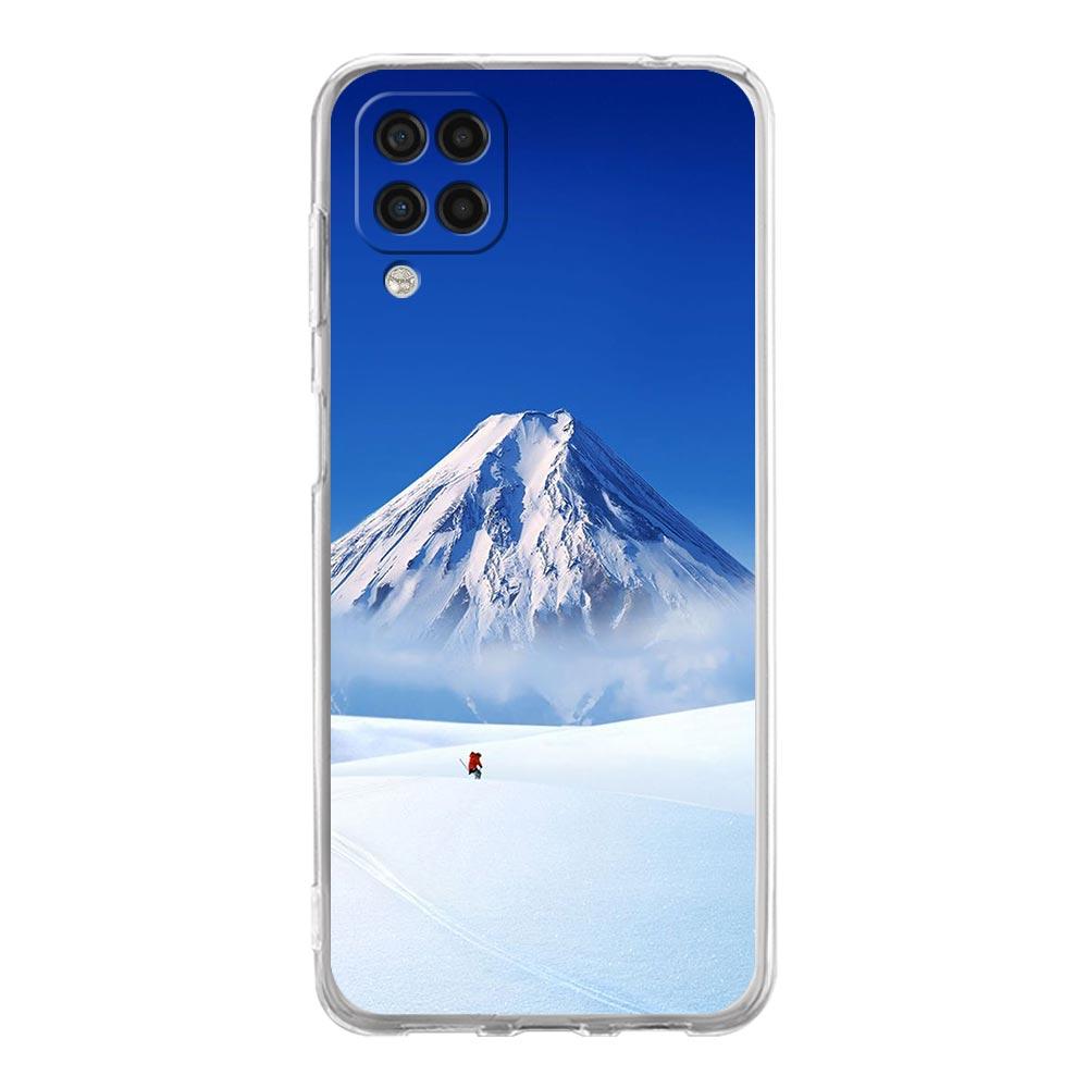 Clear Phone Case for Samsung Galaxy A13 A51 A71 A21S A12 A11 A31 A52 A41 A23 A53 A73 A32 5G A03S Cover Snowy Mountain Christmas