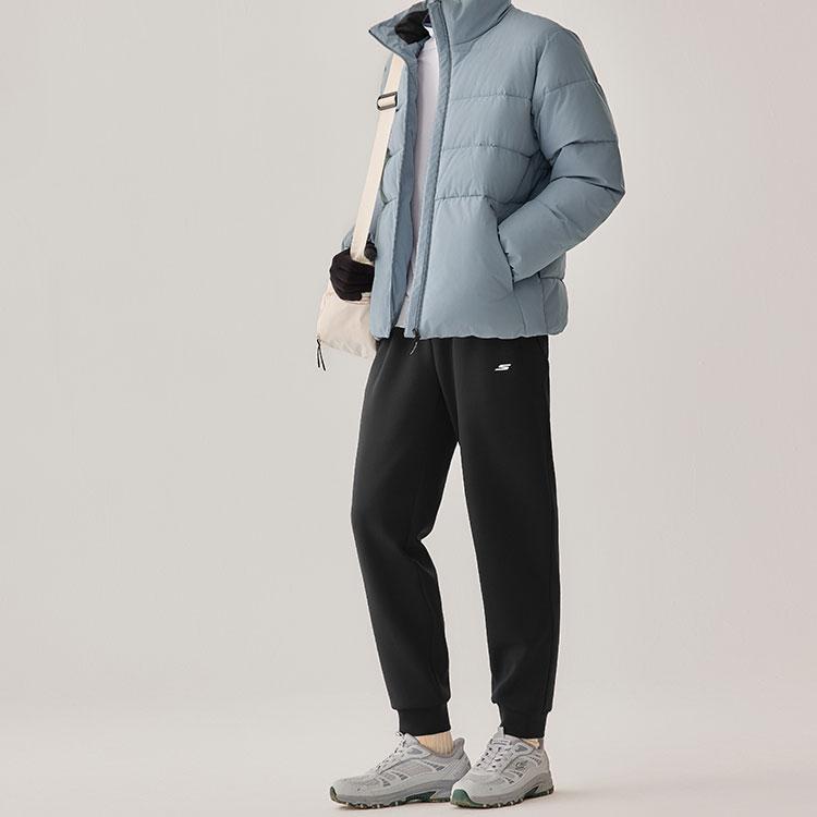 Skechers Warm Quick-Dry Moisture-Wicking Comfortable Loose Fit Running Fitness Knit Pants Men Pants P425M205-0018