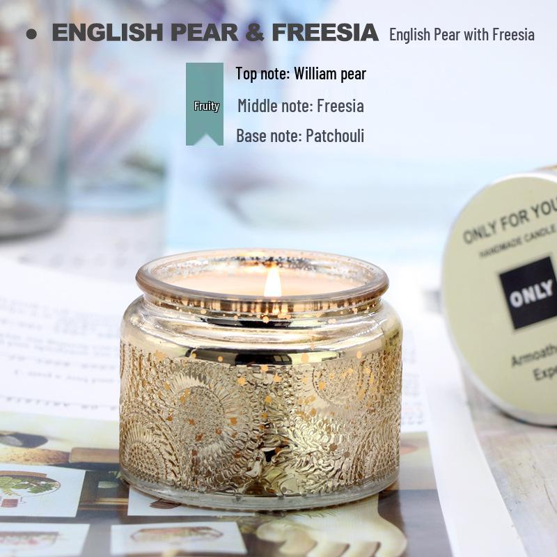 Chiyogami Glass Aromatherapy Candle with Essential Oils & Soy Wax - US Registered Brand Souvenir