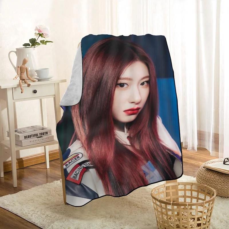 Modern ITZY KPOP Blanket On For The Sofa/Bed/Car Portable 3D Blanket For Kid Home Textile Fabric 0524