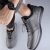 Round Head Casual Shoes Men's Spring One-pedal Plaid Business Dress Men's Shoes Soft-soled Men's Board Shoes