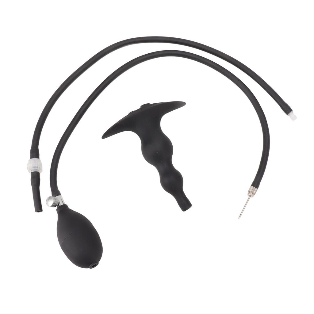 Silicone Enema Bulb Kit Inflatable Soft Flexible Clean Anal Douche Enema Kit for Women Men Beginner