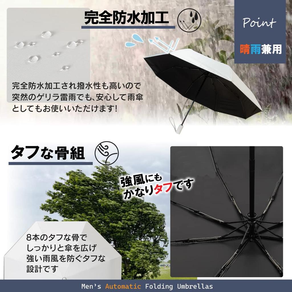Infinity Folding Parasol for Suitable for Sunny and Rainy UV Super Complete Sun with Storage Bag [Latest] Men, Days, White, Protection, Windproof,