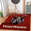 Harley-davidson Motorcycles Customized Name Floor Rug Office Rug Design for Dining Room Bedrooms Playrooms Decorate room Anti-slip Rug