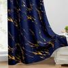 2pcs 100% Blackout Luxury Curtains - Gold Foil Jacquard with High Precision Weave Thickened Window Decor