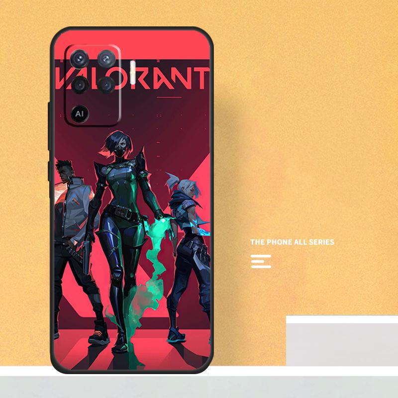 Valorant Shooting Game Case For Oppo A74 A94 A54 A15 A17 A57 A6 A5 Pro A16 A76 A96 A40 A60 A80 A18 A38 A58 A78 A98