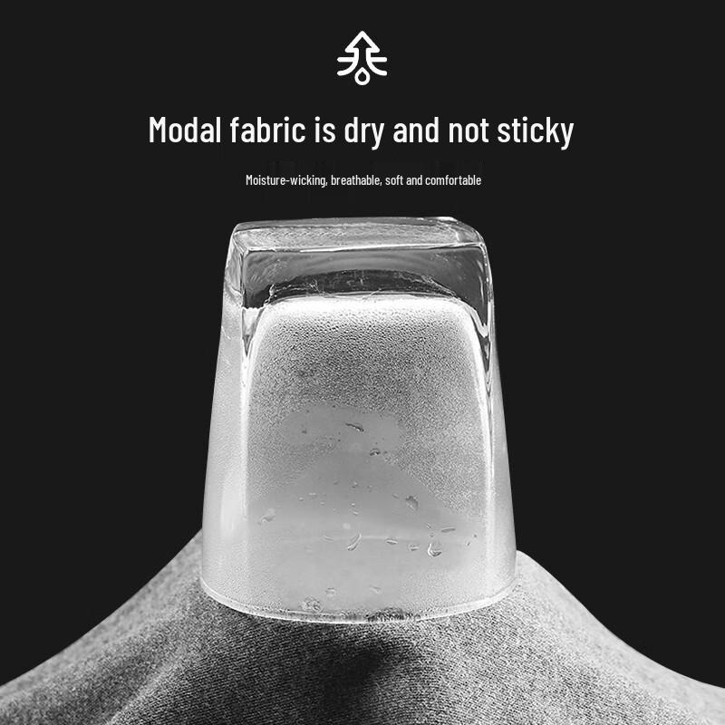 LANGSHA Men's Thin Modal Round Neck Thermal Underwear Set