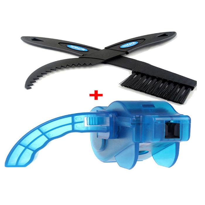 Portable Mountain Bike Chain Cleaner & Maintenance Brush Kit