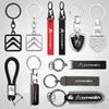 Metal Car Logo Keychain Key Holder For Citroen C1 C2 C4 Grand Picasso C4L C5 VTS C-ELYSEE Berlingo C3 Aircross Keyring Pendant