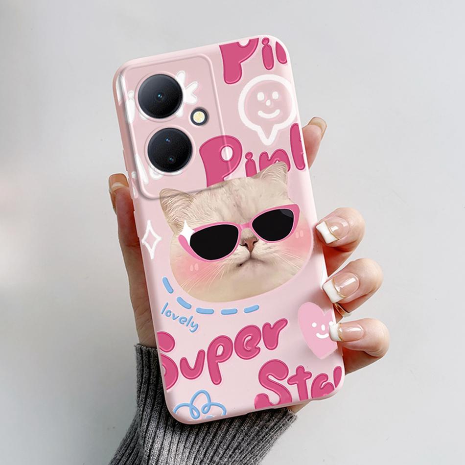 For Vivo V29 Lite 5G Case VIVOY78 Y 78 6.78'' Soft Cartoon Bear Frog Silicone Back Covers For Vivo Y78+ V29 Lite 5G Phone Cases