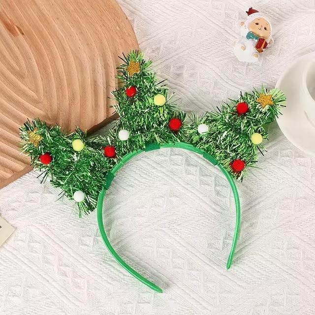 

Christmas Party Decoration Headband Christmas Tree Star Hair Ball Decoration Headband Children s Decoration Gift Headband