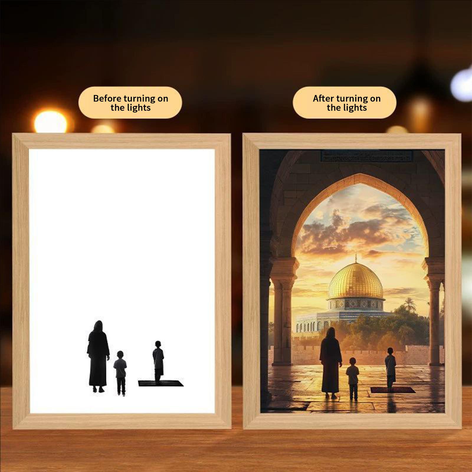 

Нічник з підсвічуванням Рамка для фотографій Освітлена прикраса Маленький нічник One Size