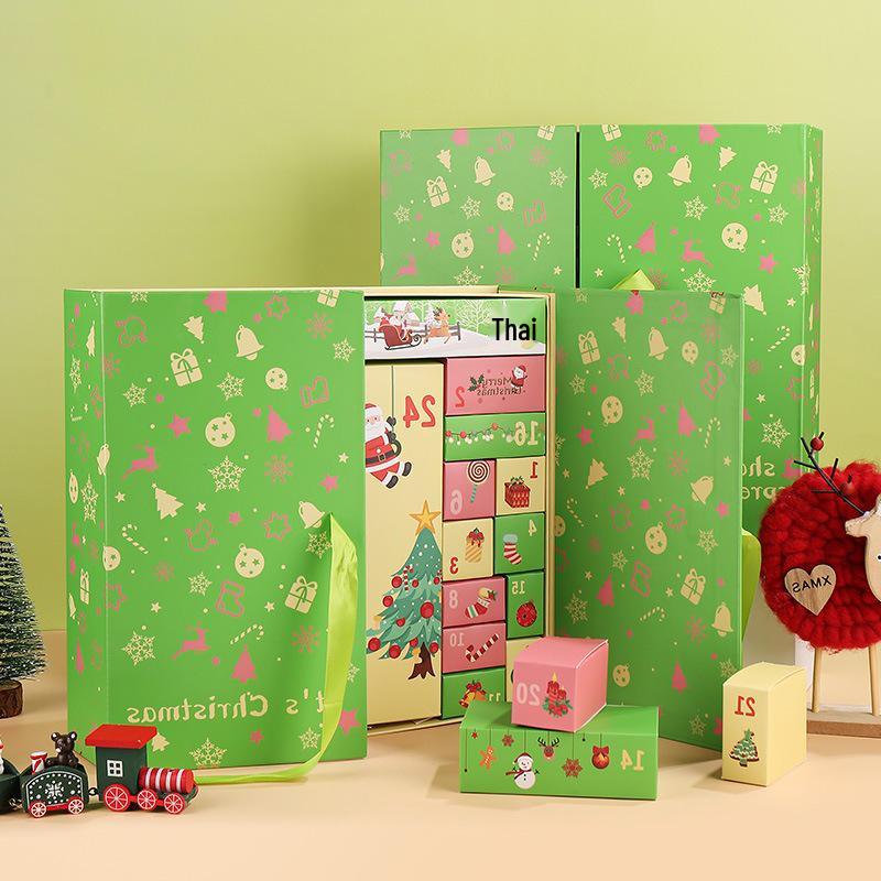 Luxury Christmas Countdown Calendar: 24 Empty Boxes for Surprises
