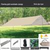 Heavy-Duty Black Oxford Cloth Tarp: Portable, Rainproof, Sunshade for Outdoor Camping, Picnic, Beach, Courtyard