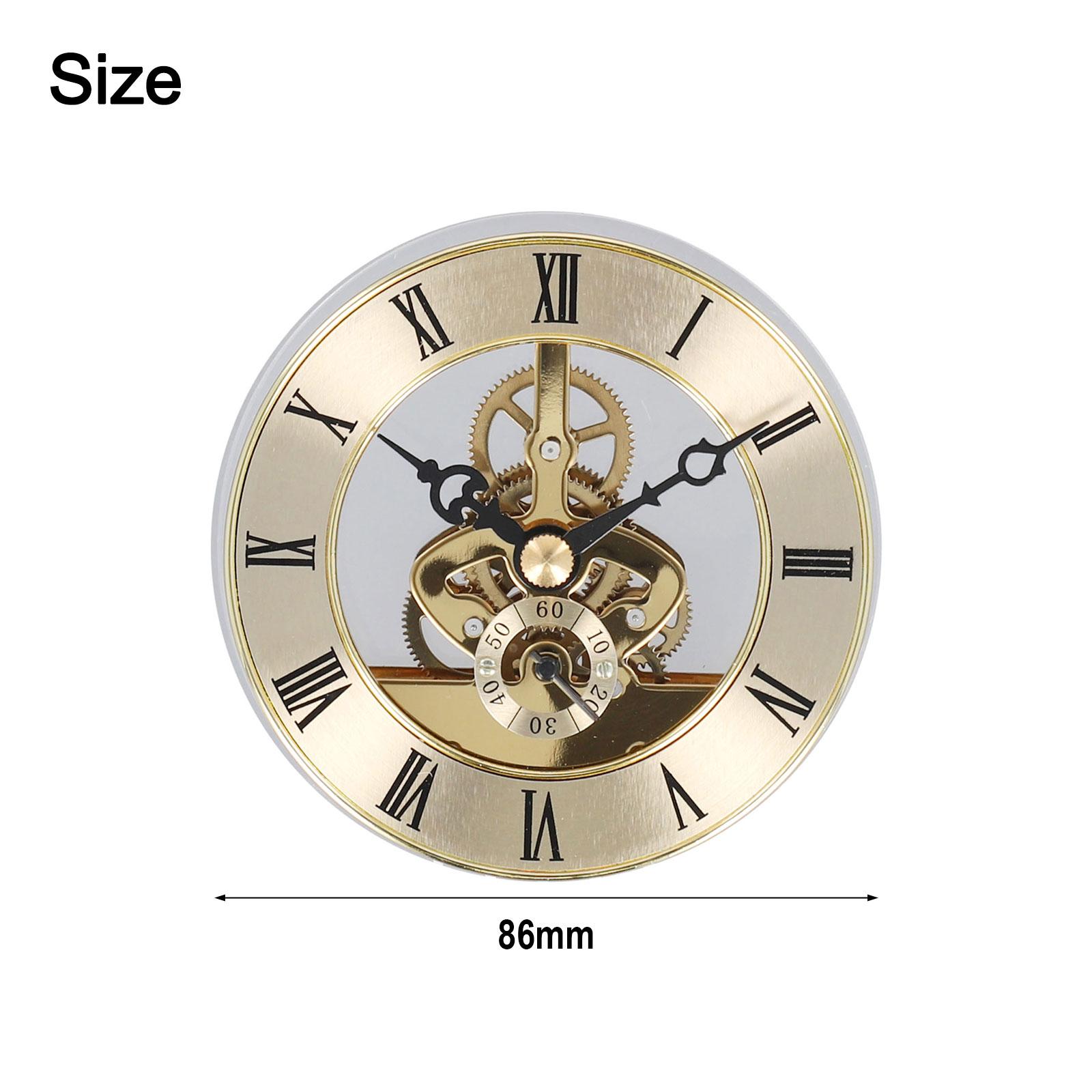 Replacement Clock Insert Plastic Power Source Skeleton Clock Insert Thick 24mm 86mm DIY Parts Diameter 86mm High Quality oro