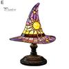 Witch Hat Lamp LED Night Light Soft Glow Battery Powered Handmade Gothic Wizard Hat Shape Light Bedside Lamp Decoration