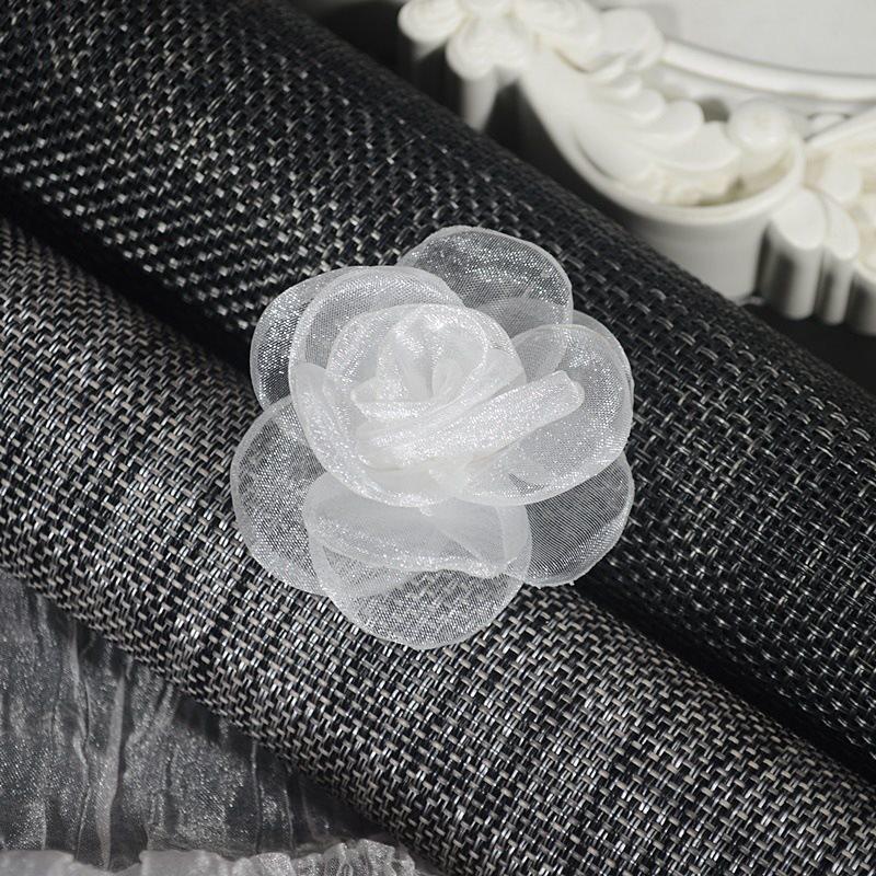 Korean Style 15-Piece Gauze Snow Fabric Flowers for DIY Clothing, Hair Clips, Jewelry Accessories