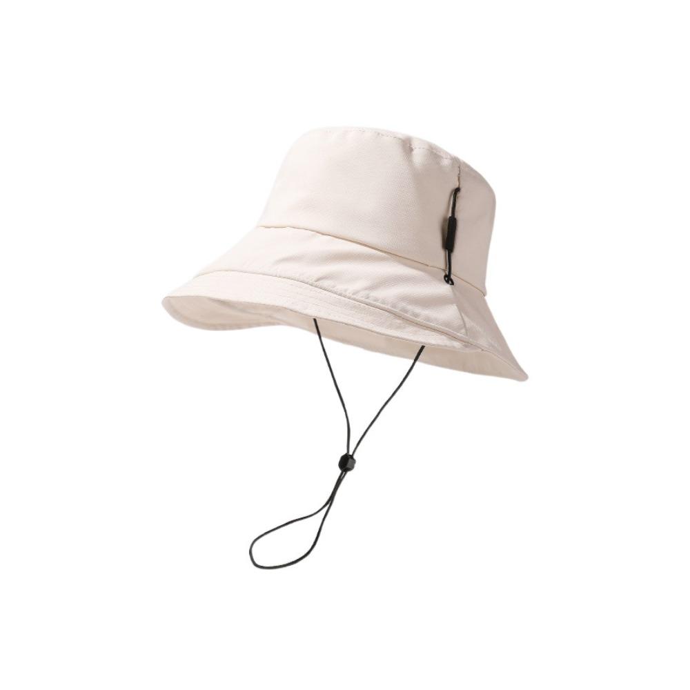 Wide-Brim Quick Drying Fisherman Hat Windproof Rope Foldable Sun Hat Sunshade Bucket Hat  Travel