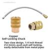 Metal Tire Pressure Gauge Hose with 12 5mm Thread Push Pull Lock and Two Claw Design for Stable Inflation Process