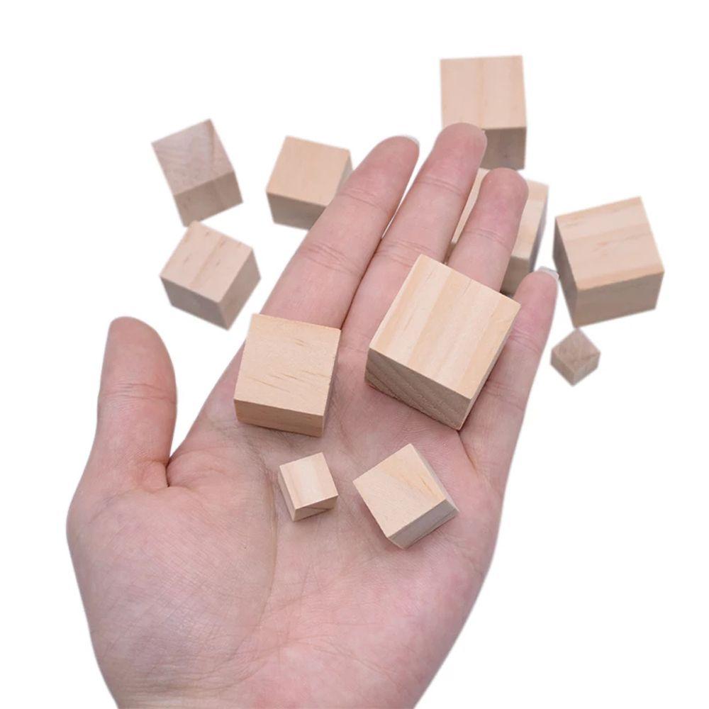 Hardwood Blocks Photo Blocks Natural Wood Wood Blocks Square Cubes Wooden Cubes Natural Solid Cube