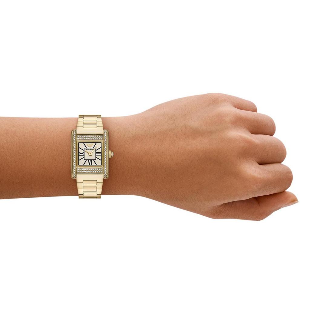 Emporio Armani AR11663 Gold Stainless Steel Strap White Dial Ladies Watch