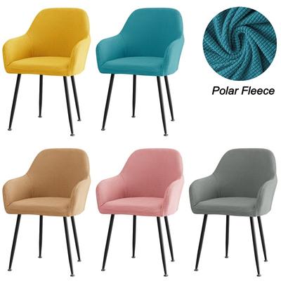 Poťah na vysoké područie Polar Fleece Jednofarebný poťah kancelárskej stoličky Spandex Elastický odnímateľný chránič sedadla Poťahy do obývačky