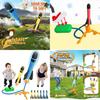 Kid-friendly Colorful Outdoor Toy Foot-powered Glowing Rocket Launcher For Fun Adventures