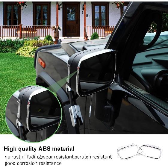 PIUGILH Silver Hummer H2 2003-2009 Rear View Mirror Rain Guards Car Visor Mirror Rain Eyebrows Accessories