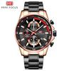 Mini Focus Fashion Steel Belt Speed Measurement Men'S Watch Three-Eye Chronograph Calendar Luminous Waterproof Quartz Watch 0218G