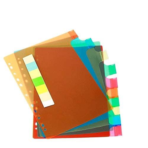 True-Ally A4 Binder Index Divider (10 Insertable tab Sheets) - Separators for Box Files, Lever Arch Files, Binders - A4