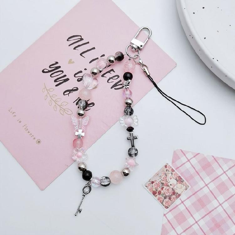 Fledermaus-Anhänger Handy-Schlaufen Schlüsselanhänger Kristall-Stern-Anhänger Kette Handy-Lanyard