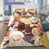 Juego de Ropa de Cama con Estampado de Dibujos Animados Colcha Funda de Colcha Funda de Almohada Decoración del Hogar Regalo de Cumpleaños (1 * funda nórdica + 2 * fundas de almohada, sin núcleo)